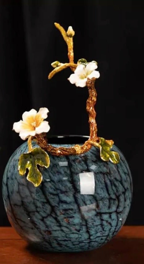 Handmade Cloisonne Enamel Glass Vase