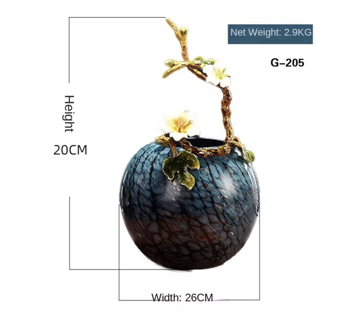 Handmade Cloisonne Enamel Glass Vase